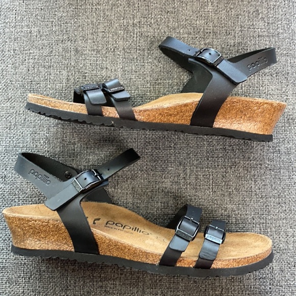 Birkenstock Shoes - Birkenstock Papillio Lana  US Sz9 EU40 black NIB